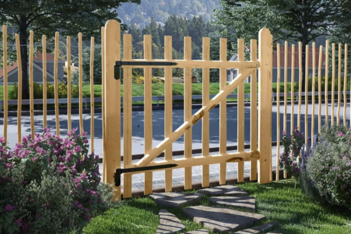 Portillon de jardin en bois